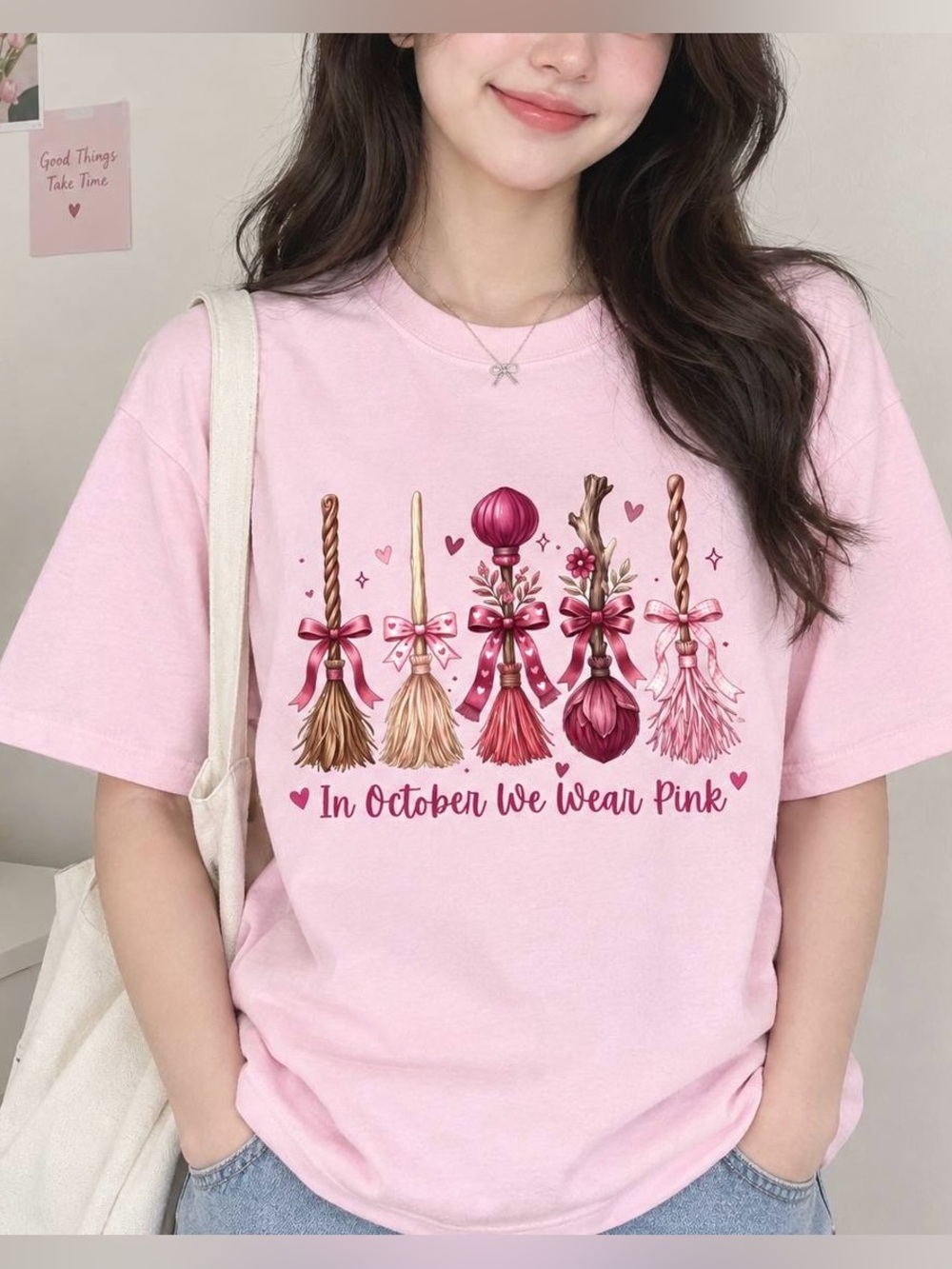 Women’s Comfort Pink 'In October We Wear Pink' Tee